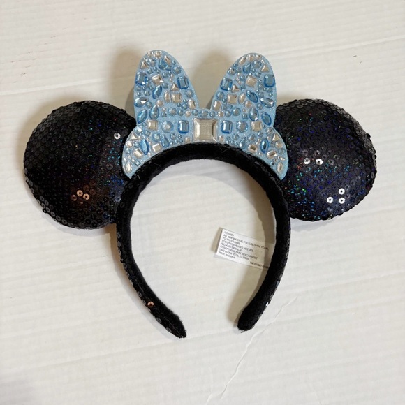 Disneyland 60th Anniversary Diamond Celebration Minnie Mouse Ears Headband Bow - Picture 6 of 13